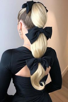 High Ponytail Hairstyles, Bubble Ponytail, Hairstyle Look, Long Blonde, High Ponytails, Homecoming Makeup, Ponytail Hairstyles