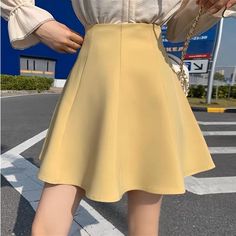 New With Tag. Tag Says S, But It Fits A Size Xs/2. Waist Width- 13” Length- 15.25” Casual A-line Skort For Spring, Yellow Solid Color Skirt For Spring, Spring Yellow Solid Color Skirt, Spring A-line Stretch Skort, Stretch A-line Skort For Spring, A-line Summer Skort, Yellow A-line Bottoms For Spring, Spring Trendy A-line Mini Skirt, Trendy A-line Mini Skirt For Spring