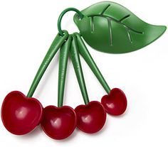 OTOTO Mon Cherry Measuring Spoons & Egg Separator- Valentines Gift for Her, Valentines Gifts- Measuring Spoon Set For Baking- BPA-free & Dishwasher Safe Teaspoon Set, Dry & Liquid Ingredients (4 pc) Egg Separator, Cherry Kitchen, Kitchen Gadgets Unique, Baking Set, Cute Kitchen, Baking Accessories, Unique Kitchen, Valentines Gifts For Her, Spoon Set