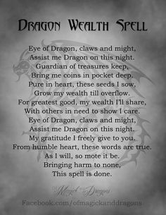 Dragon Protection Spell, Dragons In Witchcraft, Dragon Spells Magic, Spell To Return Stolen Items, Morning Spells, Immortality Spell, Dragon Witchcraft, Justice Spells, Dragon Spells