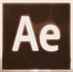 an adobe logo with the letter ae in white on a brown and beige photo background