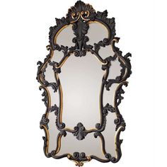 an ornate mirror is shown against a white background