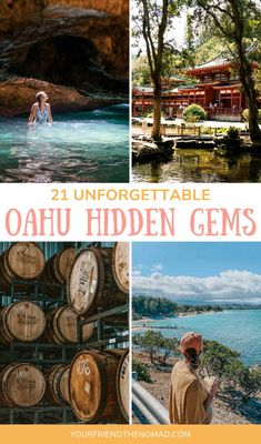 the best things to do in oahu hidden gems, including wine barrels and people walking around