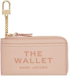 Find MARC JACOBS Pink 'the Leather Top Zip Multi' Wallet on Editorialist. Grained leather wallet in pink. · Logo embossed at face · Patch pocket · Logo patch at back face · Four card slots · Zip closure · Keychain with lanyard-clasp at interior · Card slot at interior · Twill lining · Logo-engraved gold-tone hardware · H3 x W5.25 x D0.75 Supplier color: Rose Wishlist Ideas, Pretty Accessories, Face Patches, Sore Eyes, Key Wallet, Keychain Wallet, Pocket Logo, Pink Logo, Leather Top