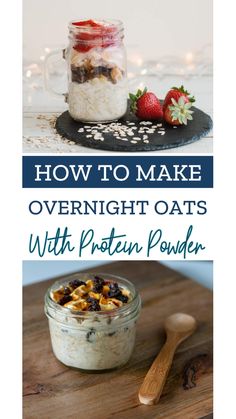 overnight oats Overnight Oats In A Jar With Protein Powder, Overnight Oats And Protein Powder, Simple Protein Overnight Oats, Overnight Oatmeal With Protein Powder, Overnight Oats Vanilla Protein Powder, Whey Protein Overnight Oats, Over Night Oats Protein Powder, Easy Overnight Protein Oats, Simple Healthy Overnight Oats