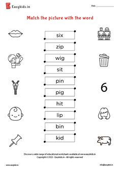 worksheet for beginning and ending the letter i with pictures to match it up