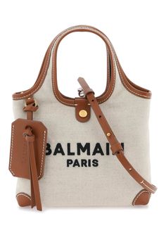 100% Fabric 100% Leather Grocery Tote Bag, Trendy Sandals, Essential Accessories, Balmain Paris, Grocery Tote, Leather Tag, Cozy Loungewear, Brown Tote, Pierre Balmain