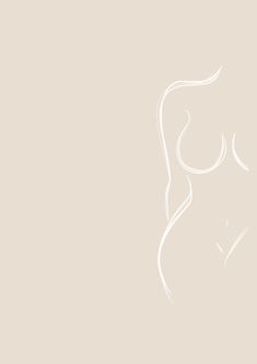 a woman's breast is drawn in white on a beige background