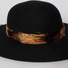 Western Feather Hat Band - The Amber – Willow Lane Hat Co. Hat Bands Western, Felt Bow Tie, Feather Hat Band, Bow Tie Ribbon, Charlie 1 Horse Hat, Wool Felt Fabric, Hat Inspiration, Couture Hats, Tie Ribbon