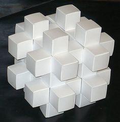 several white cubes stacked on top of each other