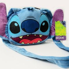 Disney Stitch Girls Plush Head Bag Purse Meaures 6.5" Height 7.5" Width Plus Strap Hangs 18" Brand New With Tags Licensed By Disney Fast Shipping! Blue Themed School Bags, Themed Blue School Bags, Blue Disney Bags For Gifts, Cute Blue Bag For Disney Fan Events, Themed Blue Bags For Gifts, Blue Novelty Bags For Gifts, Novelty Blue Bags For Gifts, Blue School Bags, Stitch Items