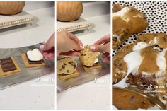 the process of making chocolate chip cookies and marshmallows