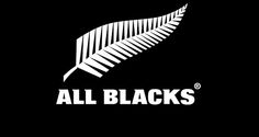 the all blacks logo on a black background