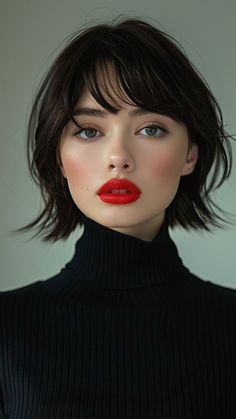 From sba1891 Womans Hair, Medium Haircuts With Bangs, Trendy Haircuts Medium, Mom Haircuts, 얼굴 드로잉, Frizz Free Hair, Smink Inspiration, Cut Her Hair, Haircuts With Bangs