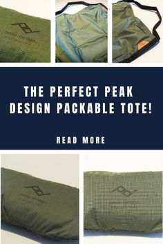 The Perfect Peak Design Packable Tote in olive green, showcasing its compact and spacious forms. Traveling The World, Everyday Adventures