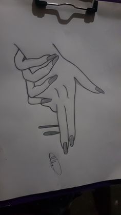 a drawing of two hands holding each other