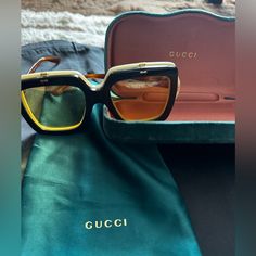 Gucci Authentic Oversized Flip Up Sunglasses Ggo088s Tortoise Comes With Original Case, Original Dust Bag Never Worn. No Scratches. Luxury Orange Sunglasses, Yellow Sunglasses With Mirrored Lenses For Formal Occasions, Formal Yellow Sunglasses With Mirrored Lenses, Gucci Brown Sunglasses For Party, Brown Gucci Sunglasses For Party, Luxury Yellow Sunglasses With Gradient Lenses, Luxury Yellow Sunglasses With Mirrored Lenses, Luxury Yellow Mirrored Lens Sunglasses, Luxury Yellow Mirrored Sunglasses