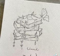 Art Design Tattoo, Fantasy Tattoos, Line Art Design, Girly Tattoos, Book Drawing