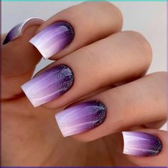 PRICES MAY VARY. 【Package Content】You will get 24 pieces of purple press on nails with 12 different sizes, you can choose the most suitable medium false nails for yourself, it is easy to trim and file them to in any length and shape you like. 【Widely used】medium press on nails are suitable for various occasions, nails salon, DIY home nails art. It perfect to be used on prom, dating and daily wear. Also perfect gift for girlfriend, wife, women and girls. 【Safe and durable】Square press on nails is made of acrylic material, which is environmentally friendly, non-toxic, and odorless. They are durable and can be used for 1-2 weeks. 【Friendly tips】Medium length acrylic glue on nails is durable.But the durability of jelly glue is limited. Using your own glue may result in better results. (Using n Light Colored Nails, Colored Nail Tips, Short Fake Nails, Ombre Acrylic Nails, Manicure Diy, Nail Forms, Get Nails, Bling Nails, False Nail