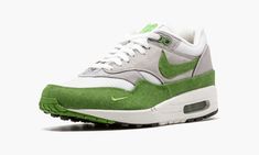 Now one of the most sought after Air Max 1’s ever, this is Patta’s famed “Chlorophyll” colorway in the original look with green denim paneling. The sneaker released for their 5th anniversary in 2009 in limited quantities, and is now becoming increasingly rare in deadstock condition. Please note: Due to the age of this product, it is subject to crumbling and/or other rapid degradation. Please wear at your own risk. Nike Air Max 2009, Green Sneakers With Rubber Waffle Outsoles For Streetwear, Urban Green Custom Sneakers With Gum Sole, Urban Style Green Custom Sneakers With Gum Sole, Urban Green Sneakers With Rubber Waffle Outsoles, Green Urban Custom Sneakers For Sports, Green Casual Custom Sneakers With Gum Sole, Urban Green Custom Sneakers For Streetwear, Green Urban Custom Sneakers For Streetwear