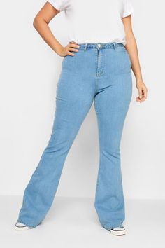 Shop LTS Tall Blue Stretch Flared Jeans at Yours Clothing. Discover women’s plus size clothing in sizes 10-36 with fast delivery. Blue Flared Jeans, Animal Print Dress Casual, Blue Flare Jeans, Jeans Long, Long Tall Sally, Tall Women, Flared Jeans, Jumper Dress, Winter Dresses