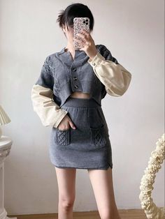 Tweed Fashion, Girls Fall Fashion, Korean Girl Fashion, High Street Fashion, Free Style, Tomboy Fashion