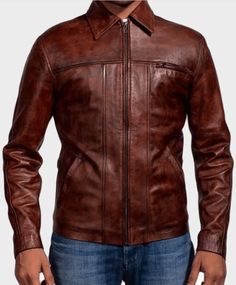 Men's Motorcycle Distressed Leather Jacket In Dark Brown Rugged Leather Biker Jacket, Rugged Distressed Brown Leather Biker Jacket, Distressed Fitted Leather Biker Jacket, Rugged Fitted Distressed Brown Biker Jacket, Classic Distressed Brown Leather Biker Jacket, Distressed Fitted Leather Jacket, Distressed Leather Fitted Jacket, Rugged Brown Leather Jacket, Distressed Brown Leather Biker Jacket