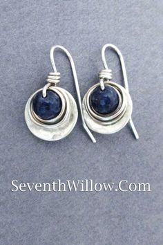 blue sapphire and sterling silver earrings 19th Anniversary Gifts, 5th Wedding Anniversary Gift, Blue Sapphire Earrings, 5th Wedding Anniversary, September Birthday, Anniversary Gift For Wife, Wedding Brooch, 5th Anniversary, Anniversary Gifts For Wife