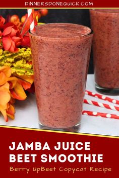 This Jamba Juice beet smoothie is a copycat recipe for the Berry UpBeet, featuring a blend of fruit and vegetable juices for a tasty sip that’s perfect for breakfast or an afternoon snack. Jamba Juice Recipes, Smoothie Berry, Vegetable Juices, Beet Smoothie, Jamba Juice, Post Workout Snacks, Delicious Drink Recipes, Afternoon Snack, Juice Recipes