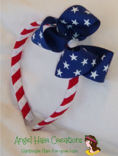 Patriotic Stars and Stripes Headband by angelhaircreations on Etsy, $9.00 Red White And Blue Cheer Bows, Blue And Orange Cheer Bow, Patriotic Stars, Hair Creations, Stars And Stripes, Veterans Day