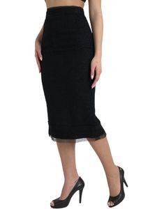 A back zipper ensures a seamless fit while the iconic logo detail adds a touch of designer appeal. Color: Black High Waist Material: 36% Virgin Wool, 35% Nylon, 14% Cotton, 12% Mohair, 2% Elastane, 1% Polyester Country of origin: IT Luxury Black Office Skirt, Elegant Nylon Skirt For Spring, Elegant Nylon Bottoms For Party, Elegant Office Skirt With Zipper Closure, Elegant Formal Bottoms With Zipper Closure, Luxury Fitted Skirt, Elegant Nylon Party Skirt, Elegant Party Skirt With Zipper Closure, Elegant Black Nylon Skirt