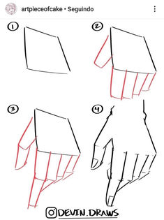 how to draw hands for beginners step by step with pictures on the front and side