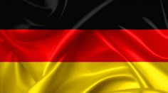 the flag of germany is shown in this close up photo, with silky folds on it