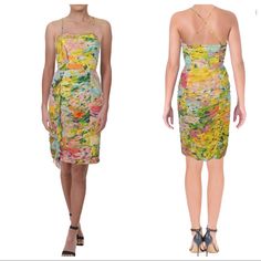 Manufacturer: Boutique Moschino Style Type: Party Dress Collection: Boutique Moschino Sleeve Length: Sleeveless Material: 83% Viscose/17% Silk Fabric Type: Crinkled Specialty: Ruffled Let Me Know If You Need Measurements. Size It36 Inventory #1440 Dress Pastel Color, Floral Strapless Dress, Moschino Dress, Dress Pastel, Floral Party Dress, Strapless Floral Dress, Boutique Moschino, Floral Party, Short Dresses Casual