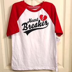 Boys Tee Shirt Says Heart Breaker Size (8) Brand New Smoke Free & Pet Free Home Glitter Tee, Unicorn Tee, Spring Tees, Kids Tee Shirts, Heart Breaker, Halloween Graphic Tees, Crew Neck Tshirt, Boys Graphic Tee, Valentine T Shirts