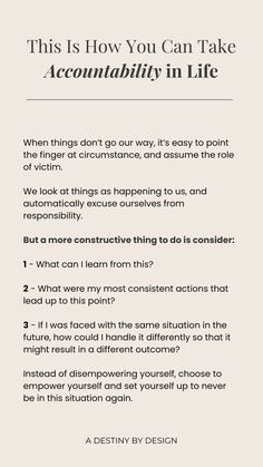 take accountability Taking Accountability, Take Accountability, All Is Lost, How To Move Forward, To Move Forward, Move Forward, How To Take, Destiny, To Read