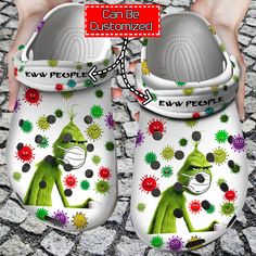 Get your product: Personalized Ew People The Grinch Crocs Classic Clogs Shoes
1. PRODUCT INFORMATION:

Incredibly light and fun to wear.
Water-friendly and buoyant; weighs only ounces.
Ventilation ports add breathability and help shed water and debris.
Easy to clean and quick to dry.
Upper: Croslite.
Lining: Croslite.
Sole: Croslite.
2. SIZE CHART:
3. RETURN:
We will gladly issue you a replacement item or issue a refund back to your original form of payment for any of the following reasons:
You Croc Inspiration, Ew People, Crocs Classic Clogs, Wooden Shoes, The Grinch, Unique Christmas Gifts, Clogs Shoes, Christmas Wallpaper, Mesh Fabric