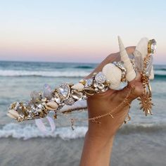 Siren Crown, Ocean Crown, Seashell Tiara, Mermaid Crowns, Shell Crown, Seashell Crown, Shell Crowns, Mermaid Accessories, Meat Skewers