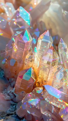 the crystals are all different colors and sizes