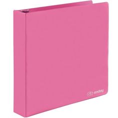 a pink binder on a white background with the word's name in it