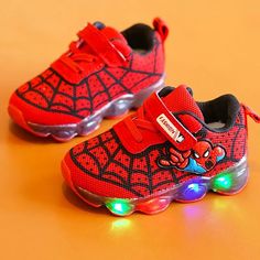 Introducing Spiderman LED Toddler Boots the perfect blend of comfort and fun. Lined with lycra for a cozy fit, these casual shoes boast a durable Rubber outsole for active play. The Hook and loop closure ensures a secure fit, making them a breeze to wear. Plus, the captivating LED lights add a touch of whimsy to your toddler's every step. Specifications: Lining Material: Lycra Outsole Material: Rubber Closure Type: Hook & Loop Item Type: Casual shoes Upper Material: Mesh (Air mesh) Season: Four Red Breathable Sneakers For Outdoor Activities, Red Breathable Walking Shoes For Running, Red Breathable Sneakers With Round Toe, Red Low-top Walking Shoes For Outdoor, Winter Low-top Sneakers With Red Sole, Comfortable Red Walking Shoes With Round Toe, Comfortable Red Sneakers With Round Toe, Comfortable Red Walking Shoes For Sports, Comfortable Red Round Toe Sneakers