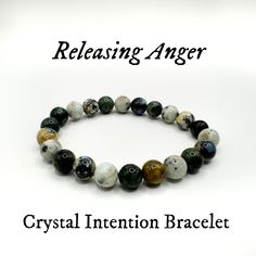 ALL U.S. ORDERS $35 AND OVER WILL AUTOMATICALLY GET FREE SHIPPING!  * Description: All of our bracelets are hand-strung (by us!) and curated to be the best quality possible. All of our crystals are 100% natural & authentic, unless stated otherwise (i.e.: man-made material).  * Dimensions: Bracelet length (inner measurement) is standard US sizing, which is approximately 6.5in. If you need a resize, you will be required to pay a resizing fee: VISIT THIS LINK TO ADD A RESIZE: https://www.etsy.com/listing/1587349987/resize-bracelets  Color may vary slightly in-person, depending on your viewing screen and phone/computer settings. ----- All items are cleansed of prior energy with sage and/or palo santo before shipping. We recommend doing so a second time after you receive your shipment.  Return Energy Stones Crystal Healing, Releasing Anger, How To Release Anger, Hope Diamond, Crystal Healing Chart, Intention Bracelets, Medical Id Bracelets, Id Bracelets, Energy Stones