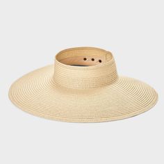 This Straw Visor Hat from Shade & Shore™ is sure to be your new summertime favorite. Made from midweight paper-blend material, this solid-color straw hat boasts a UPF 50+ rating as well as a stylish 4.75-inch brim to shield your face in style during gardening, boardwalk outings or leisurely town strolls. The visor hat has an adjustable snap-closure band at the back for a customizable fit and features a packable design making it convenient to bring it wherever your fun in the sun takes you. Shade Lightweight Straw Hat For Pool, One Size Fits Most, Lightweight Straw Hat For The Pool, Spring Pool Straw Hat In Natural Color, Packable Summer Hat In Natural Color, Natural Sun Hat For Spring Pool Outing, Uv Protection Straw Hat With Curved Brim, Solid Straw Hat With Upf 50+ For Spring, Summer Visor With Upf 50+ And Curved Brim, Natural Color Summer Straw Hat Packable