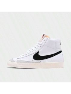 Sizing Information 
Runs Small 
: We recommend selecting 1/2 size larger than your typical shoe size. 
Product Features 
Buttery soft leather and suede upper 
Exposed needlework and stitched overlays for old-school flavor 
Large Nike Swoosh at sides 
Mid-cut silhouette with cushioned collar 
Vintage treatment on the midsole 
Grippy vulcanized rubber sole with herringbone traction pattern 
The Nike Blazer Mid '77 is imported. 
Add vintage vibes to any look with the throwback Women's Nike Blazer M Casual Athletic Shoes, Groovy 70s, Nike Blazer Mid 77, Nike Blazer Mid, Blazer Mid, Womens Athletic Shoes, Nike Swoosh, Nike Blazer, High Top Shoes