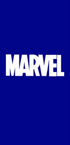 the word marvel in white on a blue background