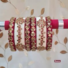 For orders DM US Old Bangles Crafts Ideas, Silk Thread Earrings Designs, Saree Pins, Necklace For Neckline, Fabric Bangles, Silk Bangles, Silk Thread Earrings, Model Blouse