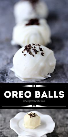 oreo balls with chocolate sprinkles on them