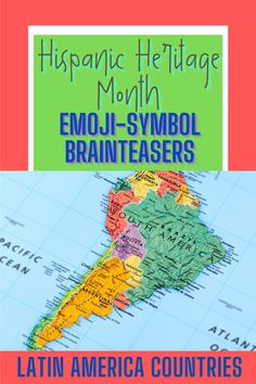 Dive into a world of culture and fun with our Hispanic Heritage Month Latin American Country Emoji-Symbol Brainteasers. Perfect for classrooms, these social studies activities will not only spark curiosity about Latin America but also help students hone their cognitive skills. A unique way to celebrate Latin culture, one emoji at a time! Hispanic Heritage Month Activities, Latin Culture, Social Studies Activities, World Geography