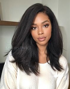 Beachy Waves Black Hair, Medium Length Sew In Weave Straight, Yaki Lace Front Wig, Yaki Wigs For Black Women, Deep Part Sew In, Hair Styles For Sister Locks, Yaki Straight Sew In With Leave Out, Natural Looking Sew In Weave Black Women, 16 Inch Sew In