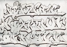 some graffiti writing on a piece of paper